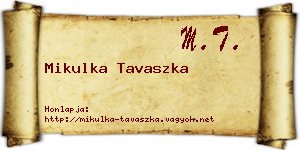 Mikulka Tavaszka névjegykártya